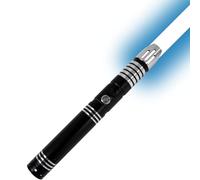 Cosplay Prop Replica Combat Lightsaber RGB Colour Change Baselit Custom No.C033 Black Light Sword FX Sounds Smooth Swing USB-C Chargable (Black)
