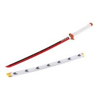 Cosplay Prop Replica Demon Slayer Tanjiro LED Light Up Sword 40 Inch Wood & Plastic (Rengoku)