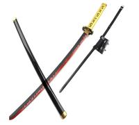 Cosplay Prop Replica Demon Slayer Tsugikuni Yoriichi Wooden Sword With PU Sword Belt Bundle