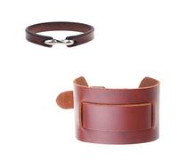 Cosplay Punk Gothic Medieval Leather Wristbands - Vintage, Viking, Steampunk, Rock Cuff Bangle - Unisex Bracelet - For Men and Women - Costume, Casual, Themed Party Wear Fashion Accessory