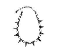 Cosplay Punk Spiked Orange Choker Necklace for Women Men Boys Heavy Black Chain Necklace