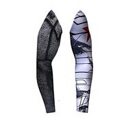 Cosplay Super Hero UV Sun Protection Arm Sleeves Sports Compression Cooling Sleeve Super Hero Costume (Soldier), Soldier, Large