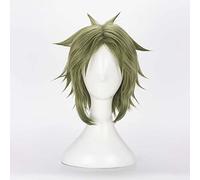 Cosplay Wig,Angels of Death Daniel Dickens Danny Cosplay Wig,Short Green Wig,with Free Wig Cap,Halloween Costume Cosplay,for Christmas Carnival party(Size:Style 2)