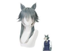 Cosplay Wig Anime Beastars Legoshi Wig with Ears Cosplay Costume Men Women Heat Resistant Synthetic Hair Wolf Wigs
