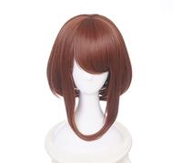 Cosplay Wig Anime Costume with Brown Loose Short Wigs for Women Halloween Family Party