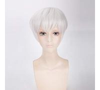Cosplay Wig Anime Tokyo Ghul Ken Kaneki Wig Cosplay Costume Men & Women Short Synthetic Hair Halloween Party Wigs