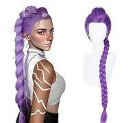 Cosplay Wig Costume for Women - Long Purple Anime Braid Wigs - Detachable Adjustable Synthetic Heat Resistant Hair for Costume Events, Movie Roles, Comic Con, Family Parties, and Halloween