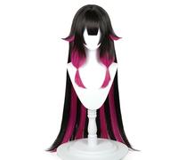 Cosplay Wig for Anime Wigs With Black Mix Light Purple Hair Synthetic Fabric with Wig Cap for Comic Con, Cosplay Show, Halloween