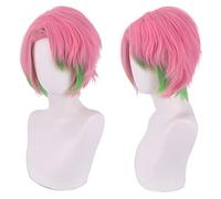 Cosplay Wig For Kanroji Mitsuri Pink Short Wig Kimetsu No Yaiba Men Wigs Halloween Carnival Party Role Play Wig