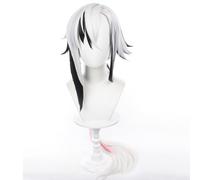 Cosplay Wig for Knave Anime Wigs With White Mix Black Hair Synthetic Fabric with Free Wig Cap for Comic Con, Cosplay Show, Halloween