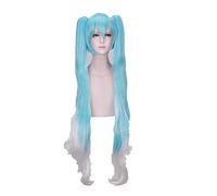 Cosplay Wig For Miku Long Heat Resistant Synthetic Hair Clip Ponytails Wigs Halloween Party Role Play Wigs Women
