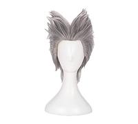 Cosplay Wig For One Punch-Man Garou Short Mixed Silver Grey Curly Heat Resistant Synthetic Hair Cosplay Anime Wig Coser