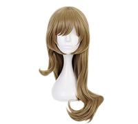 Cosplay Wig Game Genshin Impact Lisa Light Brown Curl High Temperature Fiber Hair Halloween Party Role Play Wigs + wig hat