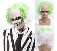Cosplay Wig Novelty Underworld Mage Wig for Women Men Halloween Party Props-Beige