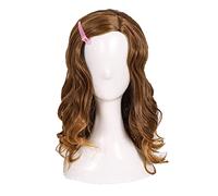 Cosplay Wig Styled Brown Curly Side Parting Heat Resistant Synthetic Hair Wigs + Wig Cap