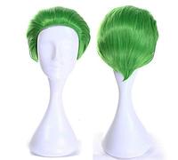 Cosplay Wig Suicide Command The Joker Green Wig Cosplay Costume Men Short Synthetic Hair Halloween Party Wigs