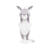 Cosplay Wig,Uma Musume Pretty Derby Oguri Cap Cosplay Wig,With Ears,Long Silver Grey Wig,with Free Wig Cap,Halloween Costume Cosplay,for Christmas Carnival party