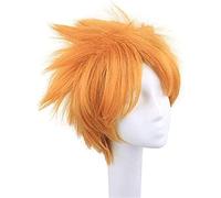Cosplay Wigs Kurosaki Ichigo Short Fluffy Layered for Man Boys Heat Resistant Synthetic Hair + Wig Cap Cosplay Anime Wig Coser
