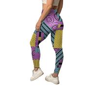 Cosplaya High Waisted Buttery Soft Leggings Womens - Cosplay Christmas Halloween Costumes Nightmare before Jack Sally, Multicolor, S