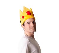 Cosplaya Mens Gold King Crown Costume Hat Prince Medieval Cosplay Adventure Womens Halloween Christmas Costumes, Gold, One Size