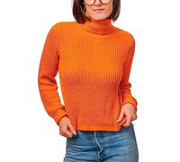 Cosplaya Orange Turtleneck Sweater for Women - Fall Autumn Womens Couples Oversized Plus Cosplay Halloween Costumes, Orange, L