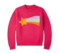 Cosplaya Rainbow Star Cute Sweater for Womens - Adult Teens Women Pullover Holiday Christmas Halloween Outfit, Pink, M