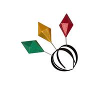 Cosplaya Womens 3 PIECE SET Diamond Shape Multipack Headbands Adult Mens Teens Head Cosplay Halloween Costume, Red, Yellow, and Green, One Size Fits Most