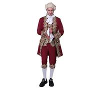 CosplayDiy Men's 18th Century Court Suit Colonial Victorian British Military Uniform Elegant Men's Rococo Costume
