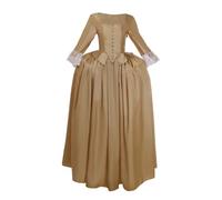 CosplayDiy Musical Hamilton Cosplay Costume Angelica Peggy Eliza Schuyler Sisters Dress Girls Hamilton Colonial Dress Apricot XXXL