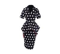 CosplayDiy the Other Mother Costume Beldam Cosplay Costume Unifrom Polka Dot Pencil Dress, Black, S