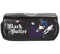 CosplayStudio Large Black Butler Pencil Case with PU Leather Cover | Black
