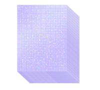 Cosrk Holographic Sticker Paper, 24 Sheets, 8.5" x 11", Rainbow Glitter Star Pattern, Waterproof Vinyl, Perfect for Photos, Diaries, Laptops & More