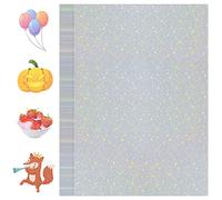 Cosrk Holographic Sticker Paper, 24 Sheets, 8.5" x 11", Rainbow Glitter Star Pattern, Waterproof Vinyl, Perfect for Photos, Diaries, Laptops & More