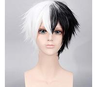 Cosroad Danganronpa Monokuma Wig Cosplay Costume Komaeda Nagito Halloween Party Wigs Danganronpa V3 Ouma Kokichi Wigs One Size Monokuma
