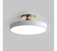 COSRUB Circular Ceiling Light Fixture, Modern Semi Flush Mount Ceiling Lamp for Living Room Bedroom Dining Room Kitchen(White,19.68)