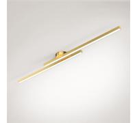 COSRUB Linear LED Ceiling Lights, Modern Long Strip Ceiling Lamp Minimalist Indoor Flush Mount Ceiling Lighting for Living Room Bedroom Office(Gold(6000K),60cm/23.62in)