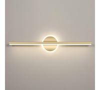 COSRUB Modern Linear LED Vanity Lamp, Long Strip Light Over Mirror Horizontal Minimalist Bathroom Wall Sconces for Shaving Makeup Lighting(Gold(3000K),40cm/15.74in)