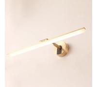 COSRUB Modern Long Strip LED Mirror Light, 180° Rotatable Head Bathroom Wall Sconce Minimalist Horizontal Vanity Lamp for Makeup Lighting(Gold,58cm/22.83in)