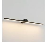 COSRUB Modern Long Strip Vanity Mirror Light, Slim Linear LED Wall Sconce Minimalist Aluminum Bathroom Wall Lamps for Makeup Lighting Gallery(Black(3000K),80cm/31.49in)