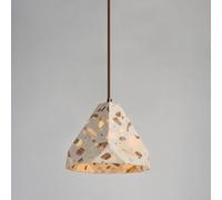 COSRUB Modern Terrazzo Pendant Light, Small Geometric Hanging Lamp for Bar