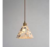 COSRUB Modern Terrazzo Pendant Light, Small Geometric Hanging Lamp for Bar