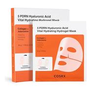 COSRX 5 PDRN Hyalruronic Acid Vital Hydrating Hydrogel Mask 3EA for Face with 5 PDRN & 8 Hyalruronic Acid, Overnight Hydrogel Mask for Glass Skin, Korean Skincare