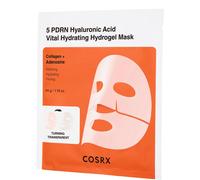 COSRX 5 PDRN Hyalruronic Acid Vital Hydrating Hydrogel Mask 3EA for Face with 5 PDRN & 8 Hyalruronic Acid, Overnight Hydrogel Mask for Glass Skin, Korean Skincare