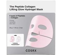 COSRX The Peptide Collagen Lifting Glow Hydrogel Face Masks Skincare 3 EA, Collagen Face Mask, Travel Essentials, Overnight Face Mask, Korean SkinCare