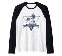 Cossies Beach Vacation Holiday Australia Flag Raglan Baseball Tee