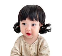 COSSIKA Baby Wigs Kids Headwear Hair Photograph Shoot Girl Hat Fashionable Short Hair Girl Hat Curly Haired Wig Hat Baby Photo Shooting