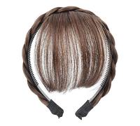 COSSIKA Bangs Headpiece Natural False Bangs Hair Piece Headband Wispy Bangs Air Bangs for Daily Wear Girls Synthetic HairBand Bangs