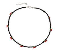 COSSIKA Choker Necklace Handmade Cherry Rice Beads Choker Necklace for Women Fashion Bohemian Clavicle Chain Party Statement Necklaces