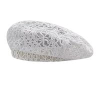 COSSIKA Crocheted Beret Soft Lightweight Crochet Beret for Women Solid Color Beret Hat Slouchy Fashion for Head Accessory