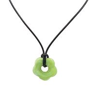 COSSIKA fashion necklace Acrylic Flower Pendant Charm Necklace Wax Line Neckchain Fashion Choker Chain Statement Piece Women Jewelry Gift